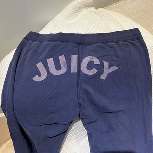 Juicy Couture Large cotton fleece sweats logo navy blue
